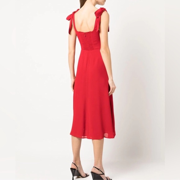 Reformation Twilight Tie Shoulder Midi Dress - Picture 2 of 7